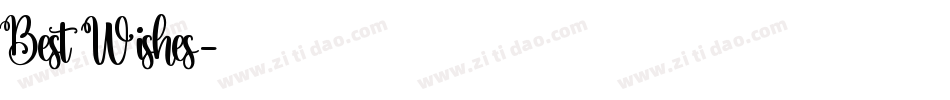 Best Wishes字体转换